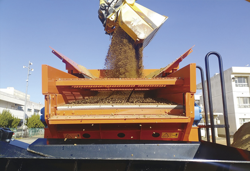 ふるい選別状況