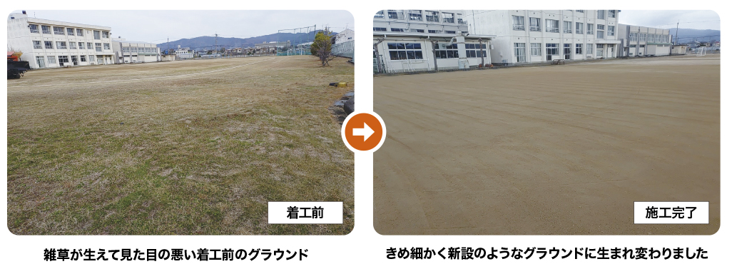 グラウンド改修工事