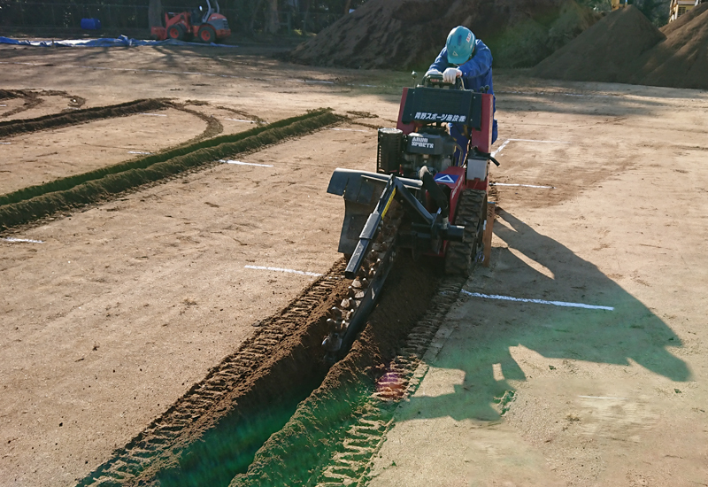 フィールドライナーでドレーン掘削