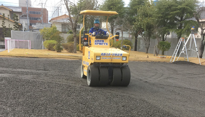 路盤の整正状況