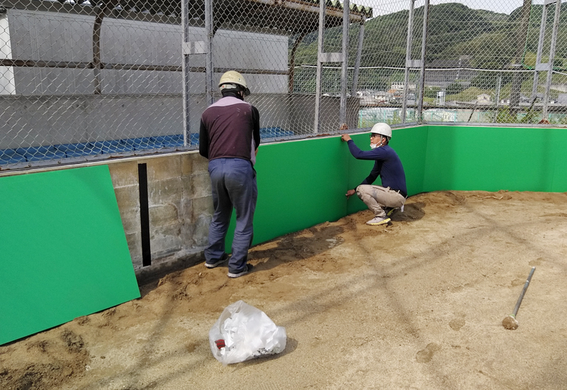 止水板の設置状況