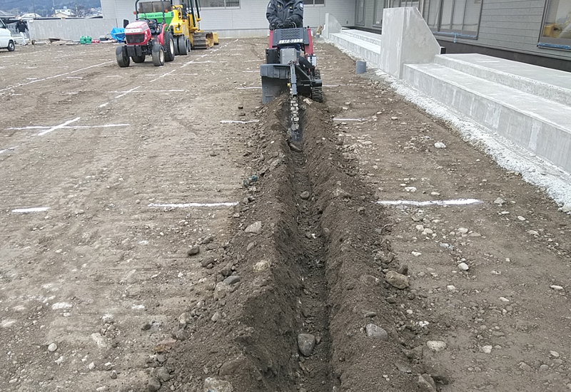 フィールドライナーでドレーン掘削