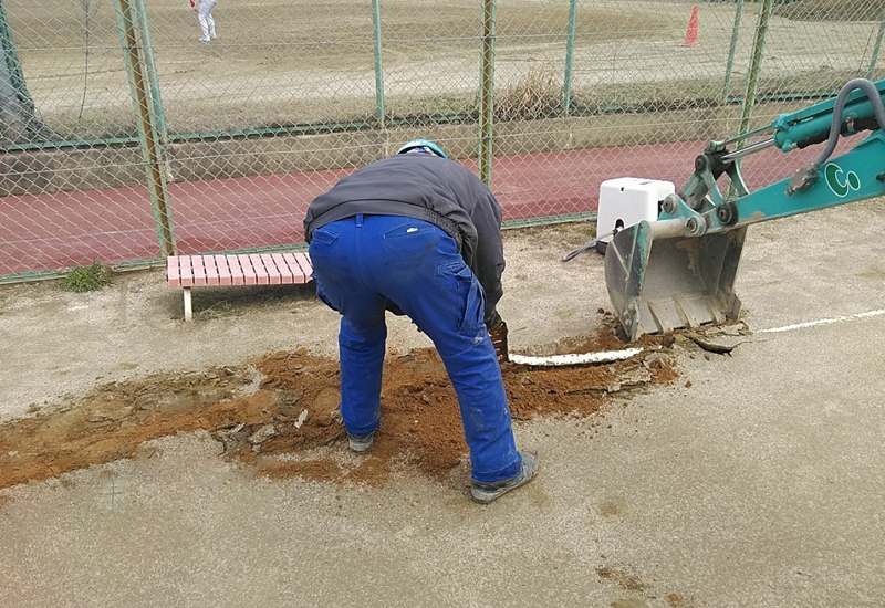 ラインテープの撤去