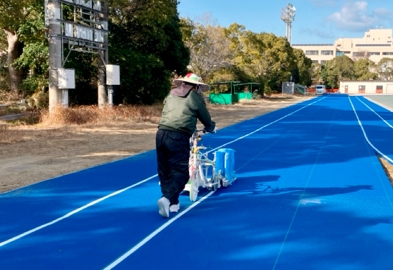 トラックライン塗布